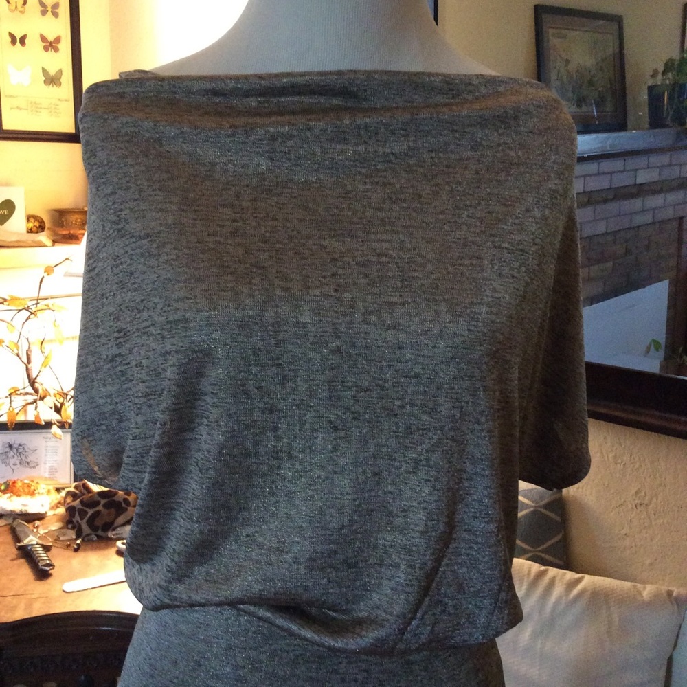 Metallic blouse wear off shoulders or on NWT